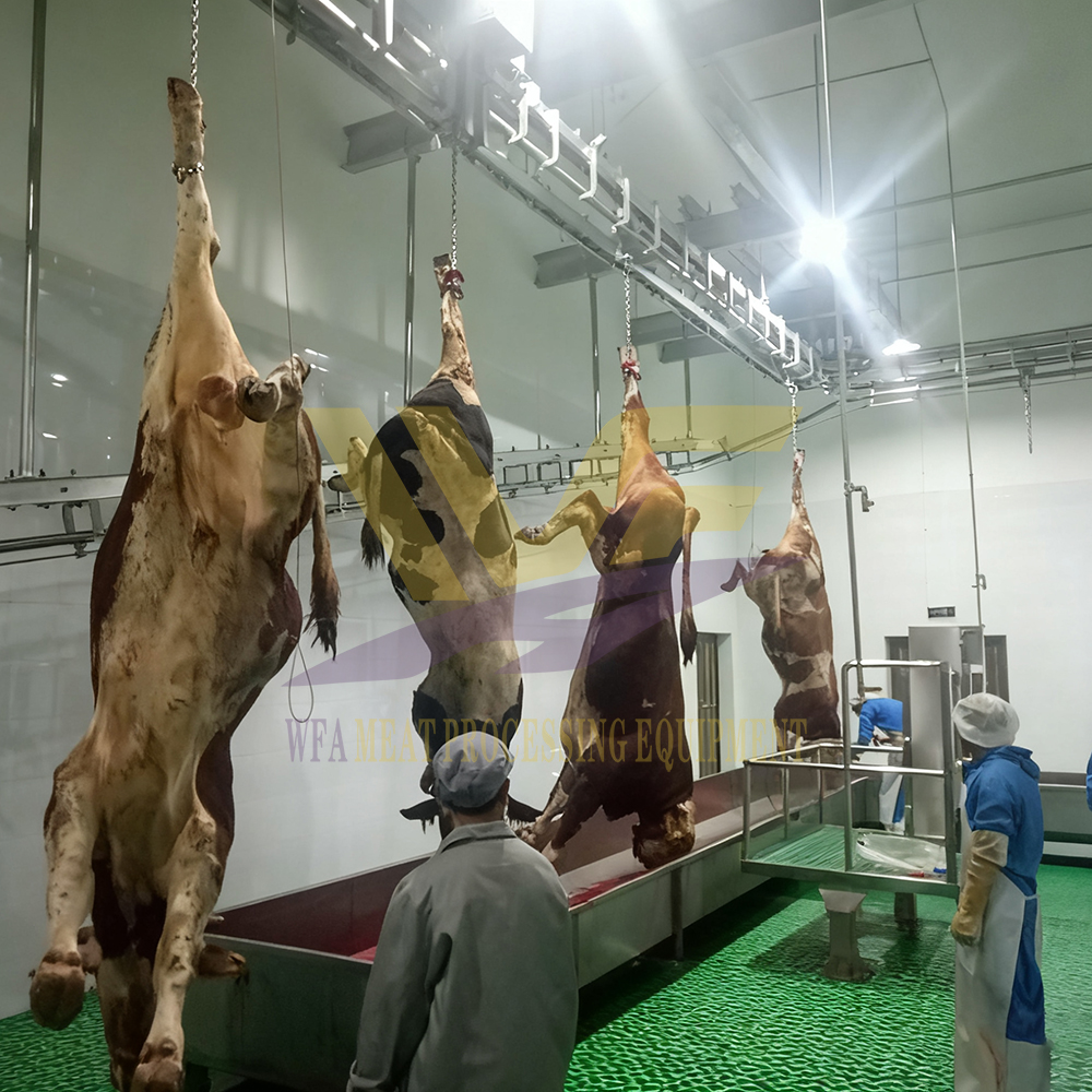 Butchery Equipment Cattle Bleeding Conveyor Turkey Slaughter