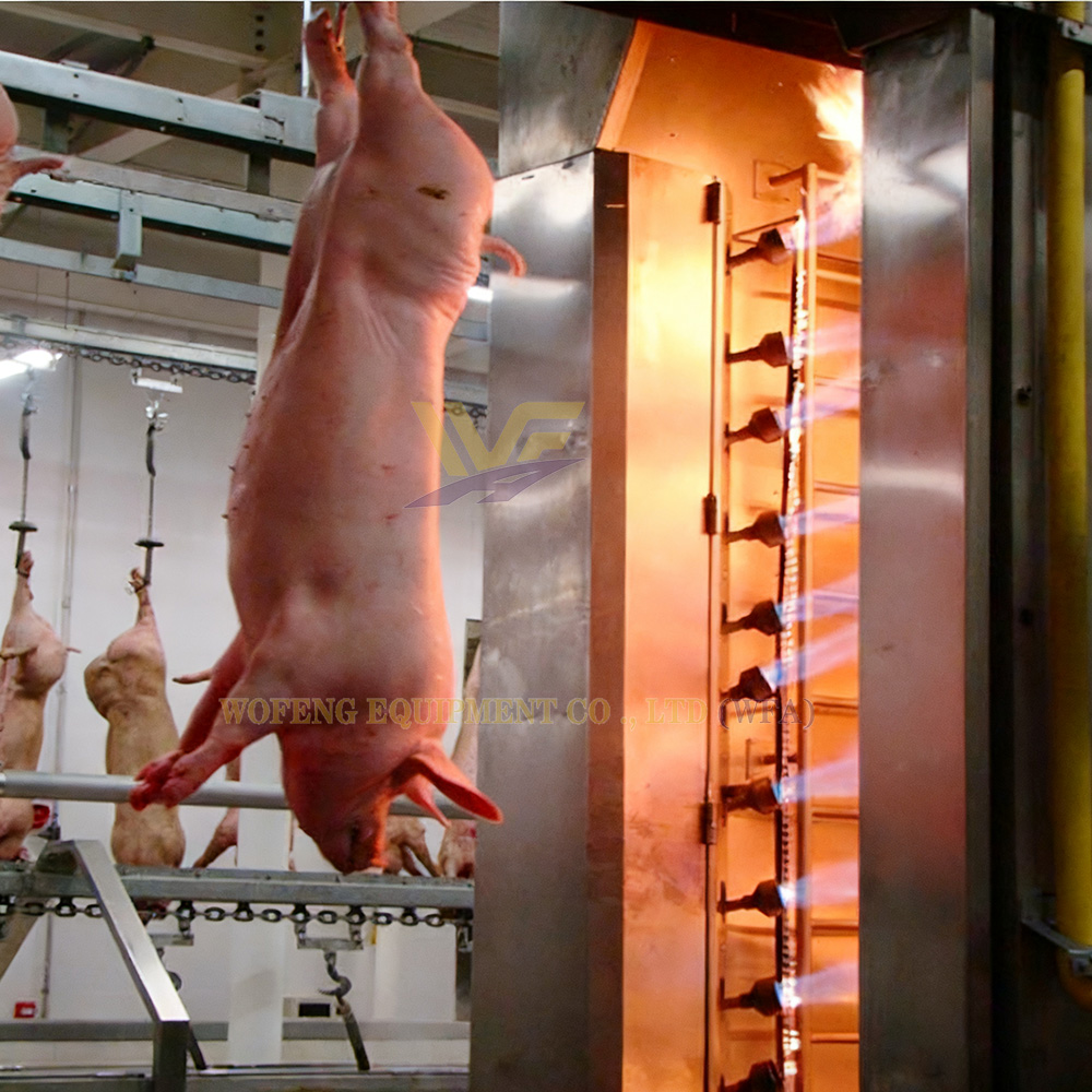 Complete Solution Abattoir Machine Pig Singer Burner Slaughterhouse Equipment