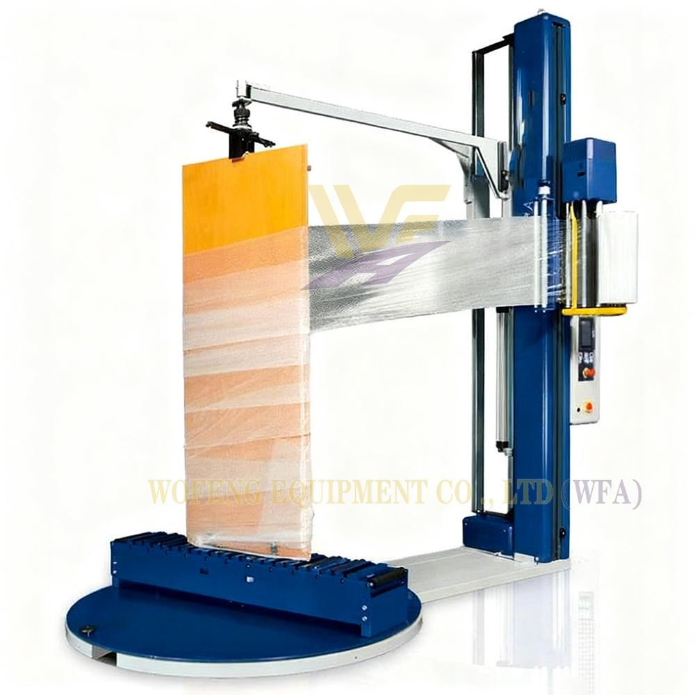 Livestock Abattoir Automatic Pallet Stretch Wrapping Machine Slaughter House Plant